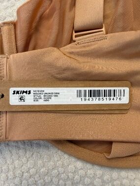 NWT SKIMS No Show Molded Unlined Demi Bra 42DD Ochre Underwire
